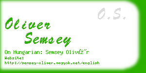 oliver semsey business card